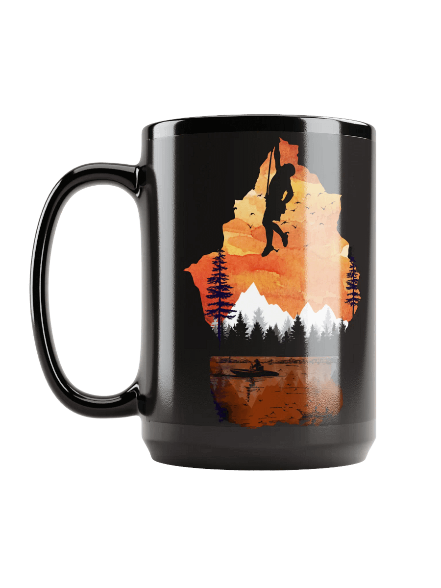 climbing sunset Black Mug (15oz) product image (6)