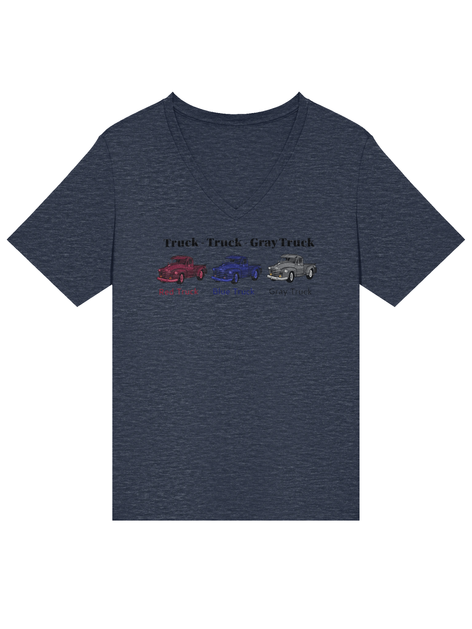 Truck Truck Gray Truck T-Shirt (Womens V-Neck) product image (3)