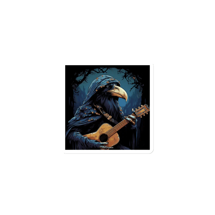 Premium Vinyl Magnet ⚫️ Crow Man's Guitar Groove product image (1)