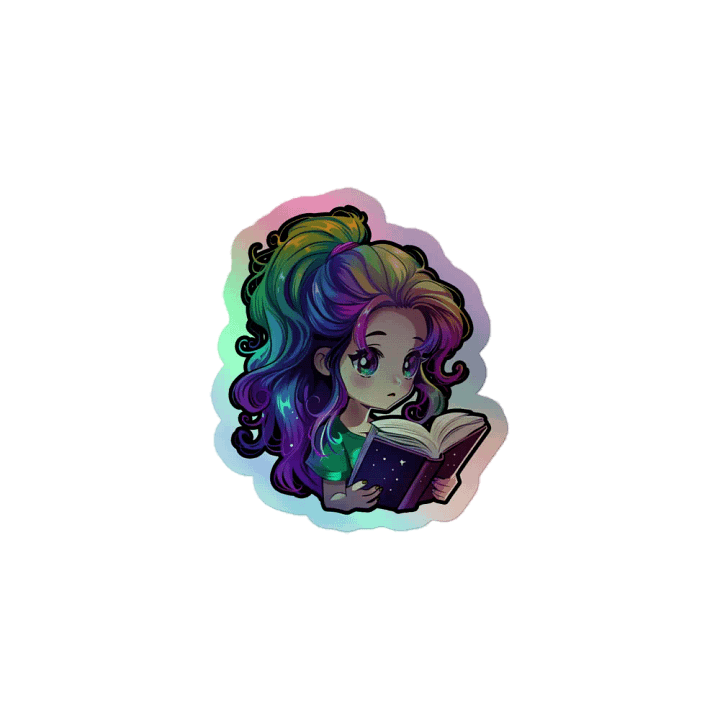 Rainbow Reading Holographic Sticker product image (1)