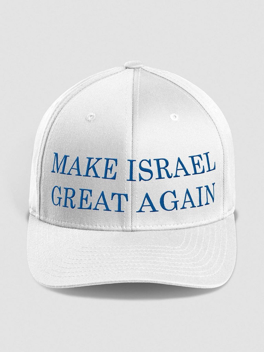 "MAKE ISRAEL GREAT AGAIN" White Flexfit Cap product image (1)