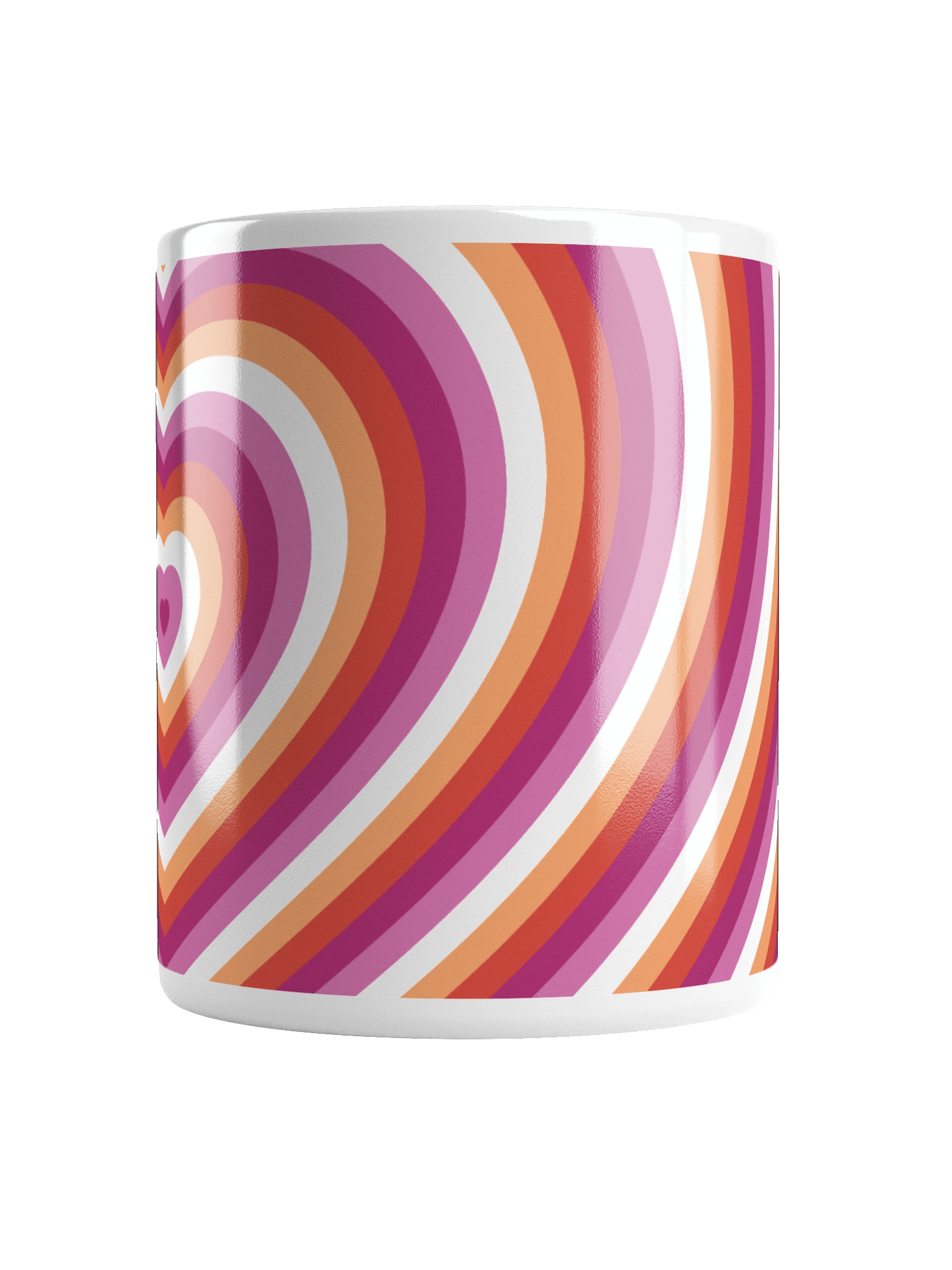 Lesbian Pride Hearts Mug (Right-handed) product image (6)