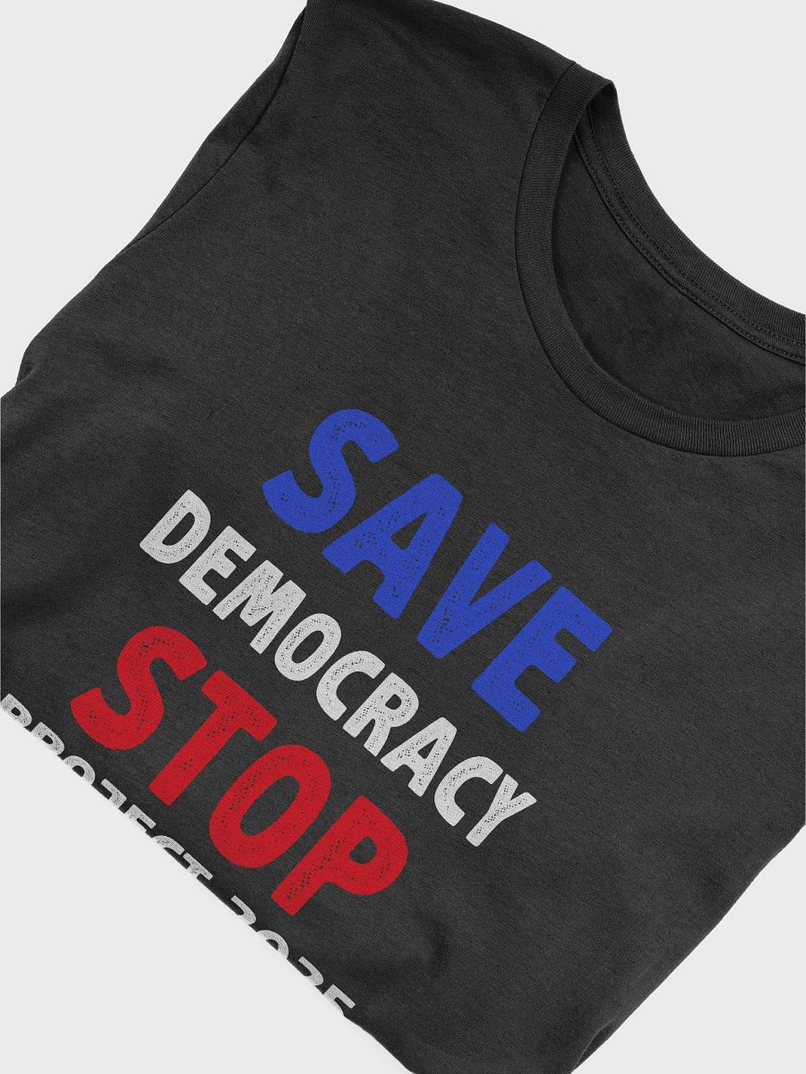 Save Democracy Stop Project 2025 Election Women and men T-Shirt product image (5)