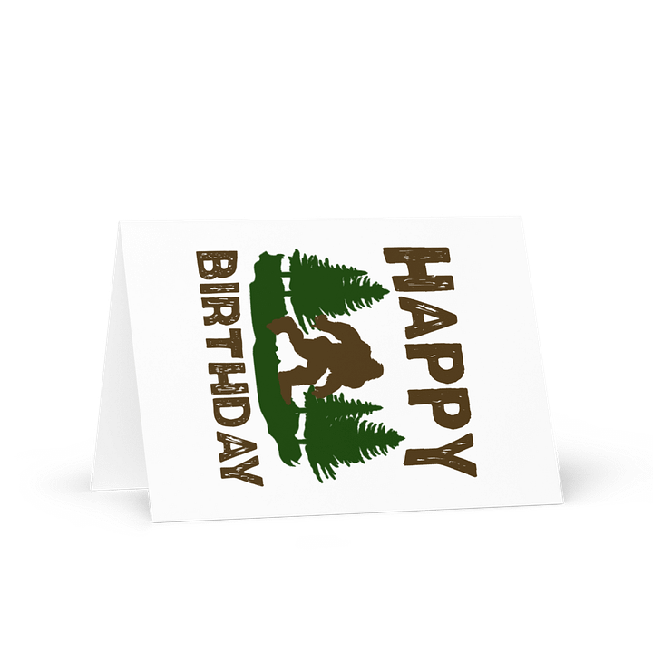 Happy Birthday (Bigfoot) Birthday Card 5" x 7" product image (1)