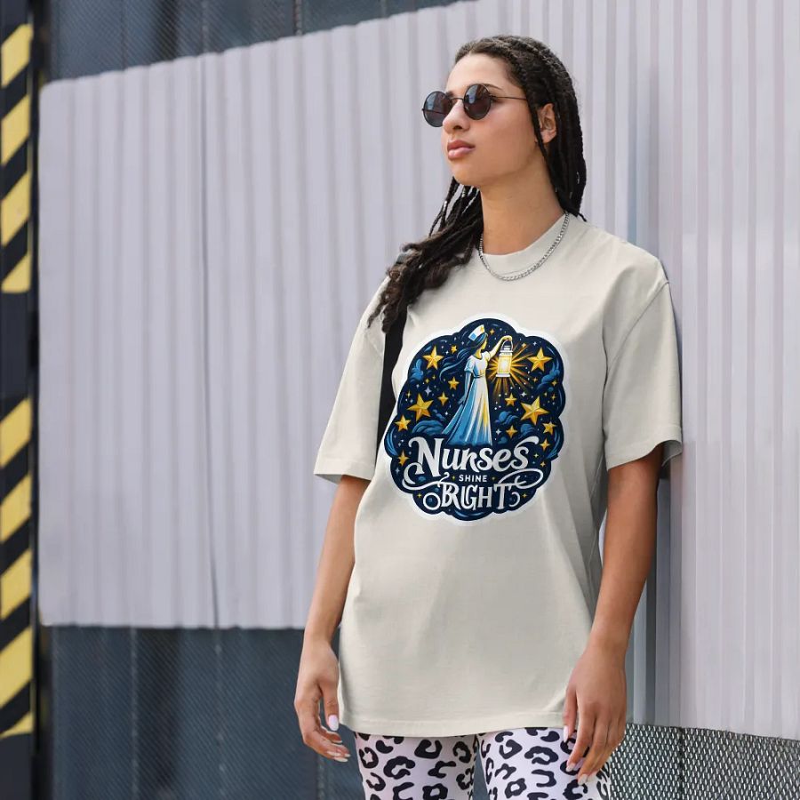Celestial Nurse Lantern Oversized T-Shirt product image (36)