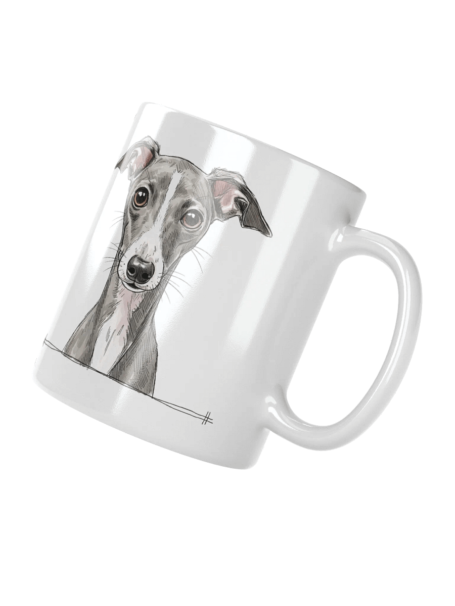 Italian Greyhound Sketch-y Art Chic Small Ceramic Mug For Iggy Lovers product image (5)