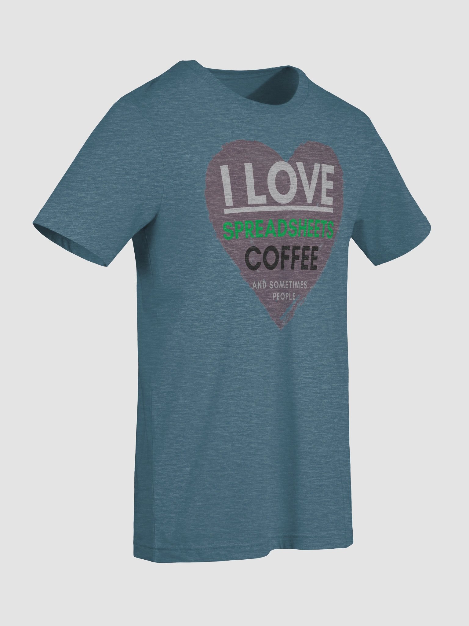 I Love Spreadsheets, Coffee, and Sometimes, People (Super-Soft Tee) product image (92)