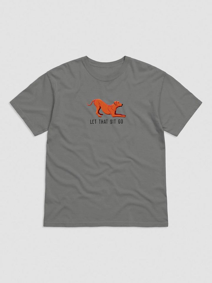 Let That Sit Go T-Shirt(Embroidered) of a Rhodesian Ridgeback(Red) product image (4)