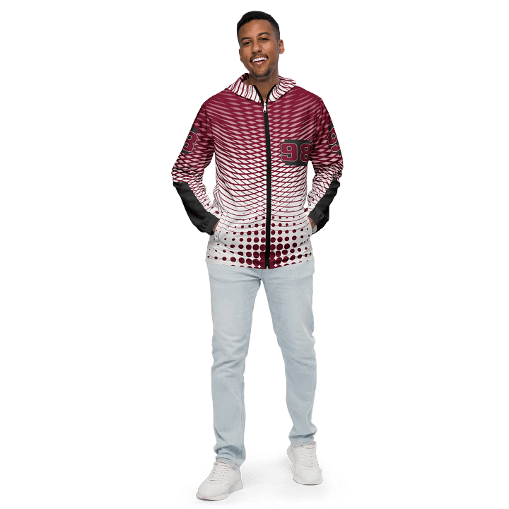 Avalanche raid windbreaker, read and white product image (1)