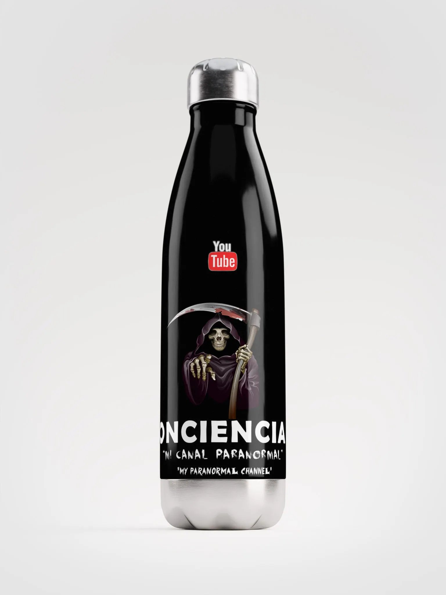 Grim Reaper Paranormal Stainless Steel Water Bottle product image (1)