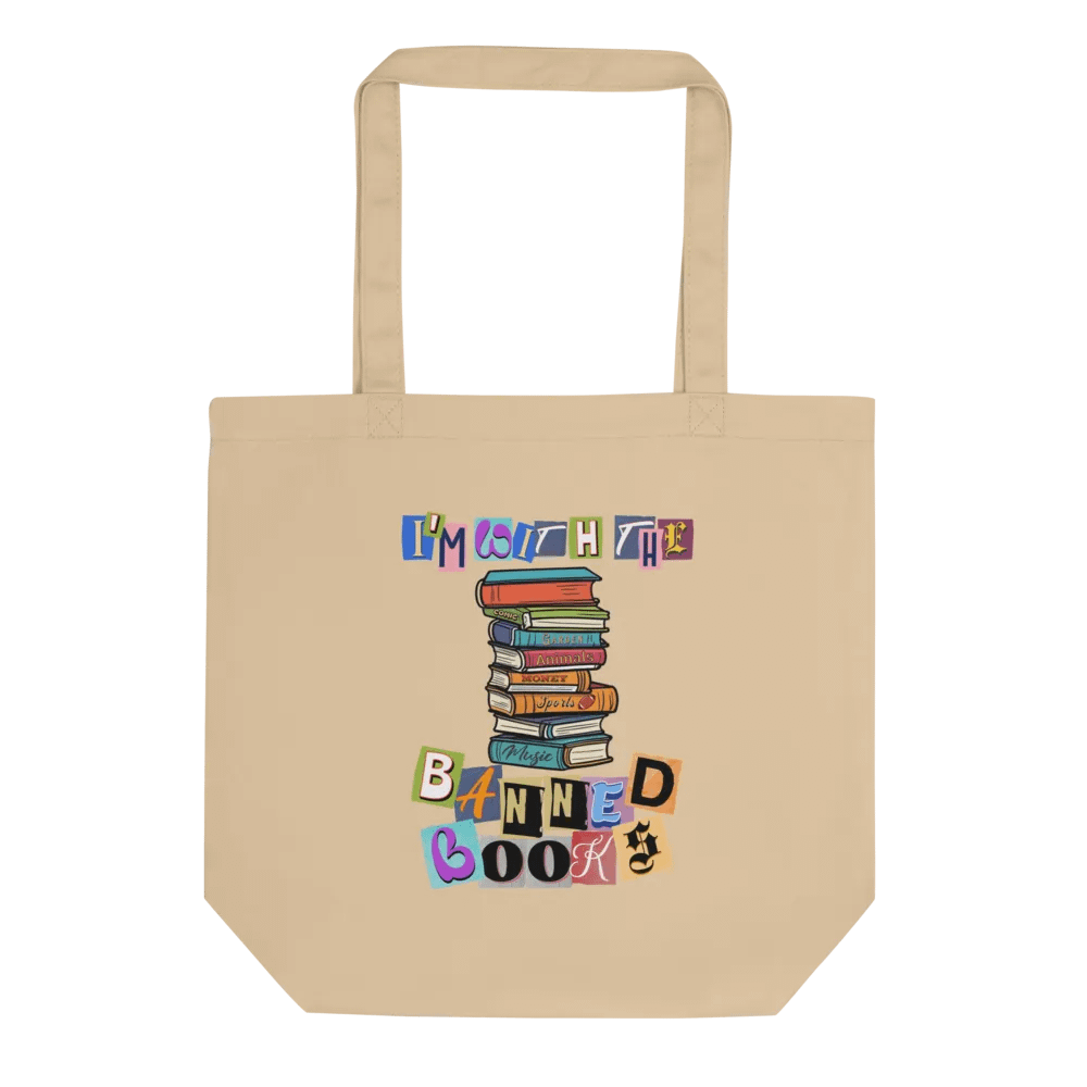 Im With The Banned Books Stacked Tote Bag product image (1)