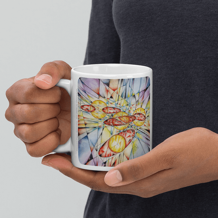 Poinsot's Paper Spaceship 4+1 - Gyroscope Physics Geometric Drawings Mug product image (1)