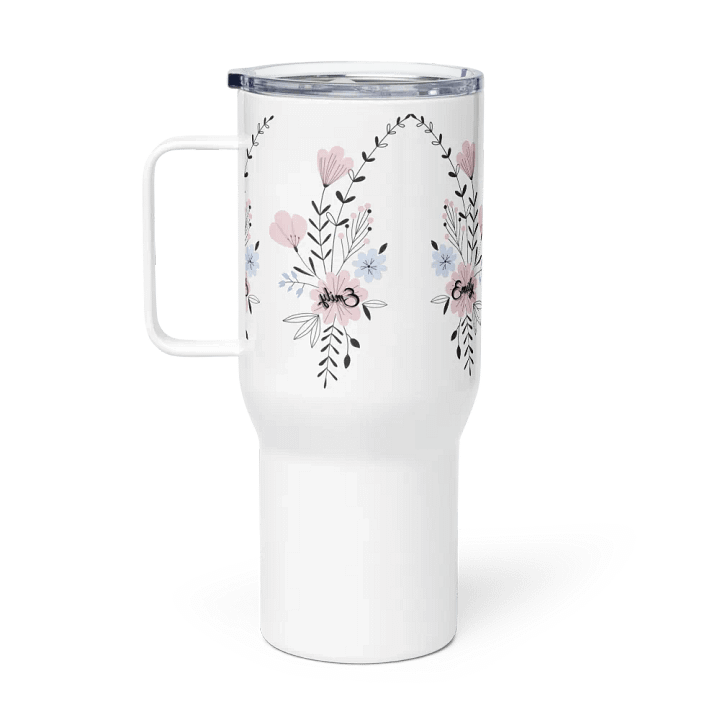Emily's Floral Symphony Travel Mug product image (1)