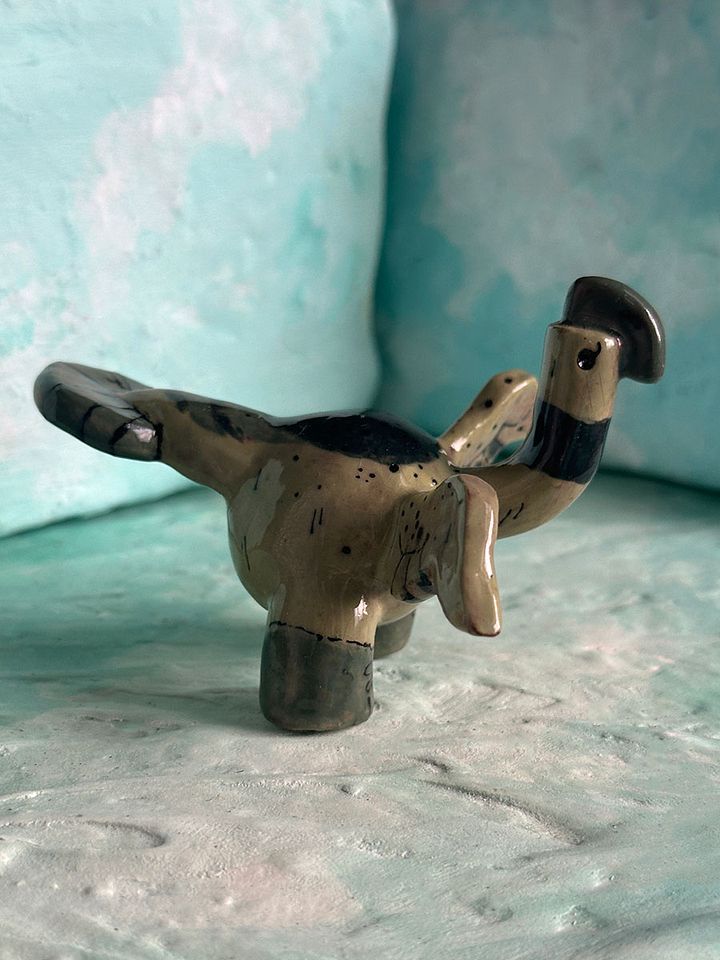 Green Oviraptor Ceramic Spill product image (2)