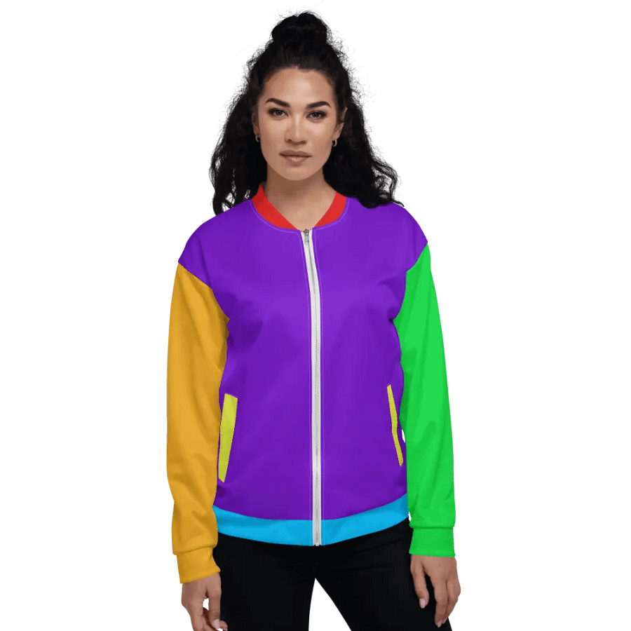 Color Block Bomber Jacket product image (3)