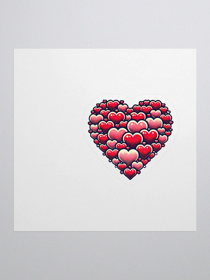Bundle of hearts sticker product image (1)