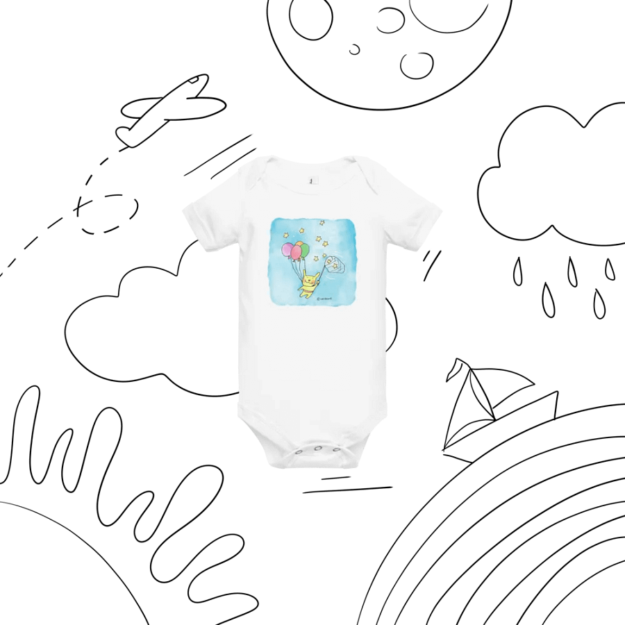 Starry Bunny Baby Onesie product image (6)