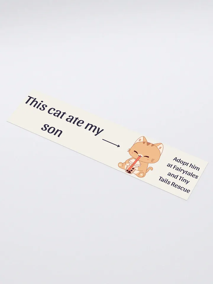 "This cat ATE my son" Car Decal product image (1)