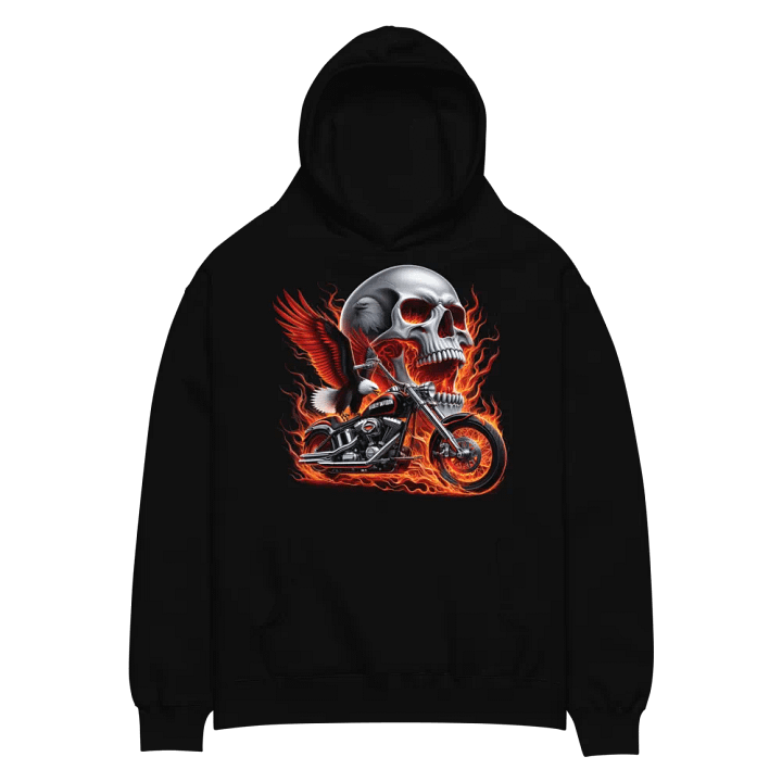 Rebel Rider Skull Oversized Hoodie #28 product image (2)