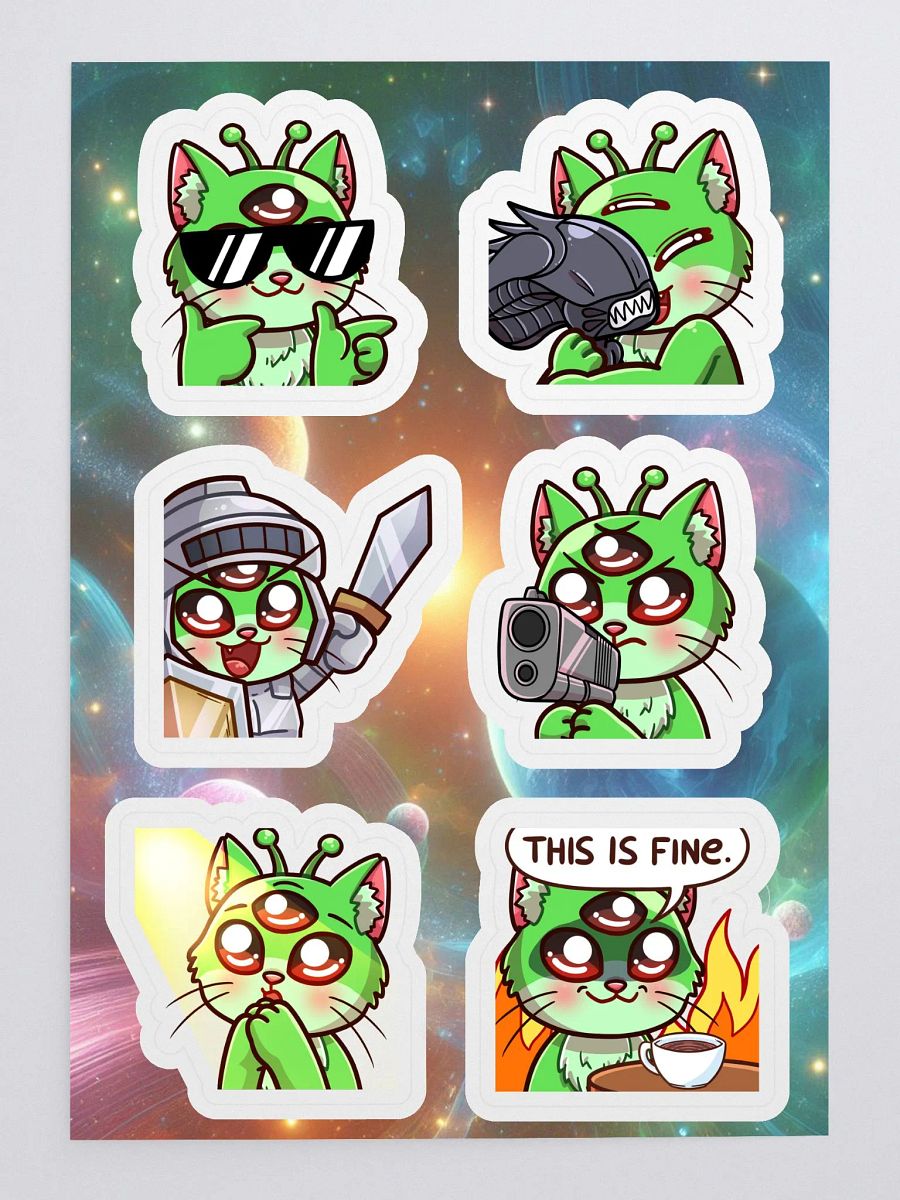 Cosmic Cat Emote Sticker Collection v2 product image (3)