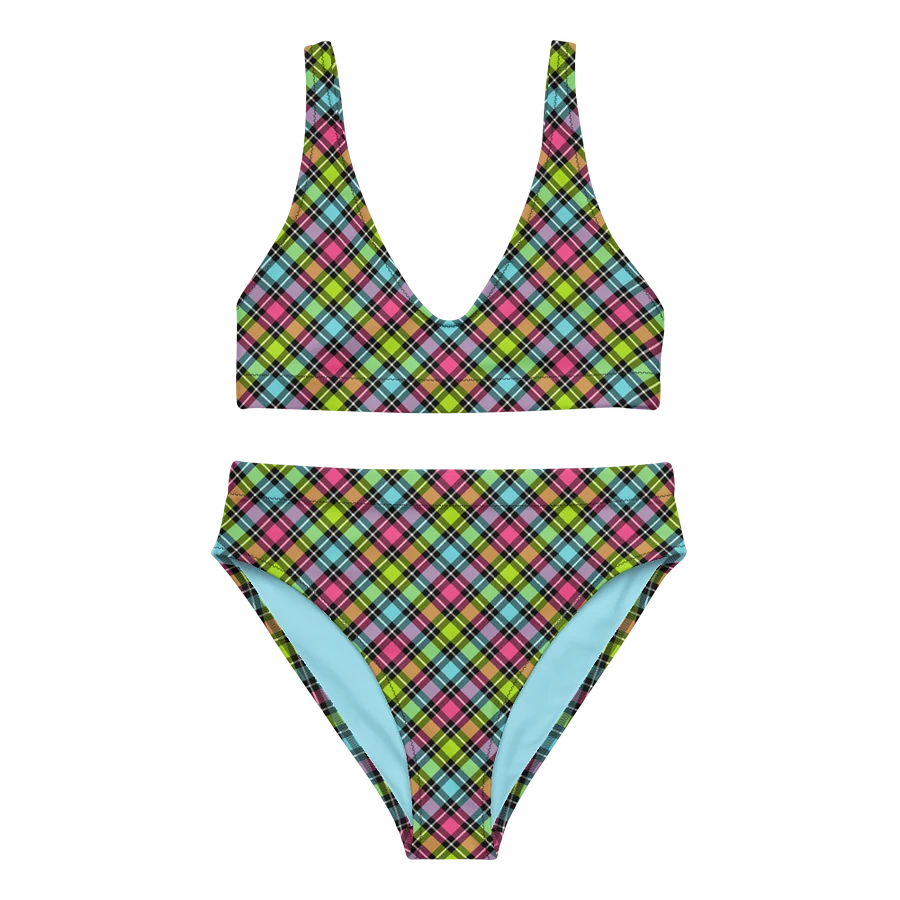 Neon Checkered Plaid Bikini product image (2)