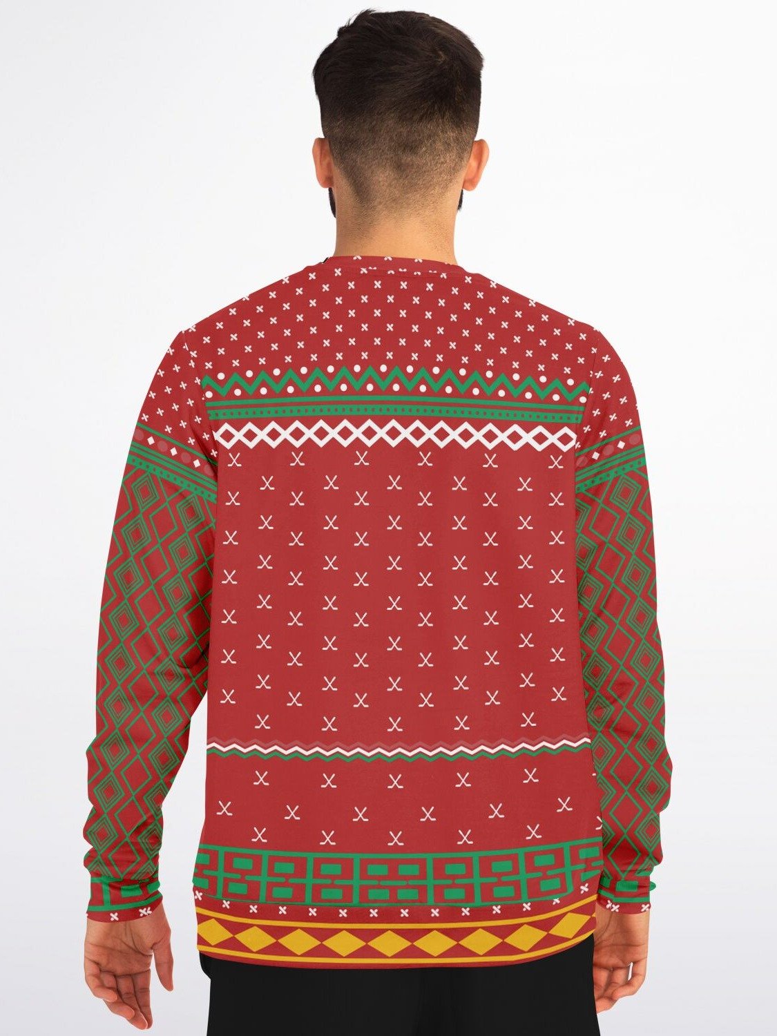 "Happy Hockeydays" Ugly Christmas Sweater | Funny Hockey Holiday Sweatshirt | Hockey Fan Winter Outfit product image (2)