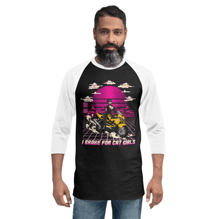 Biker Cat Girl Two-Tone T product image (3)