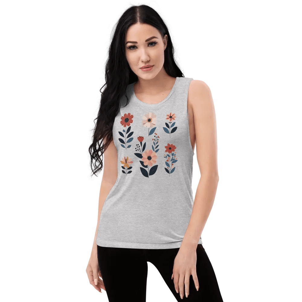 Geometric Floral Delight Muscle Tank product image (39)