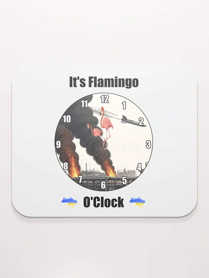 Flamingo o'clock mouse pad product image (2)
