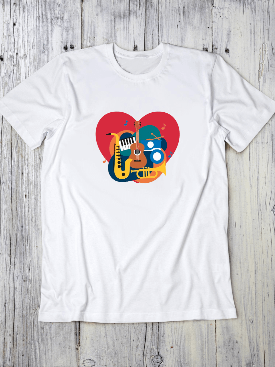 New Digital Product Doodle Art Music Heart - Intricate Musical Instruments Design for Bohemian & Artistic Souls product image (3)