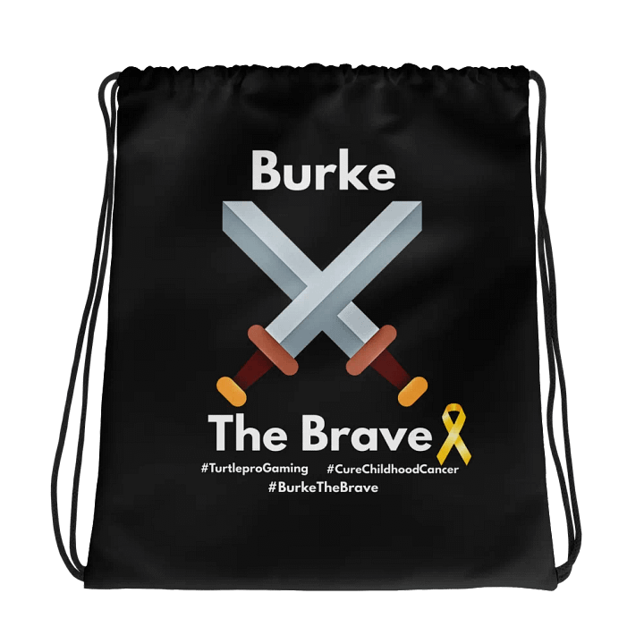Black Burke The Brave drawstring bag product image (1)
