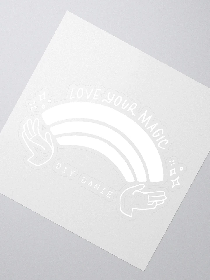 LOVE YOUR MAGIC RAINBOW STICKER (WHITE) product image (2)