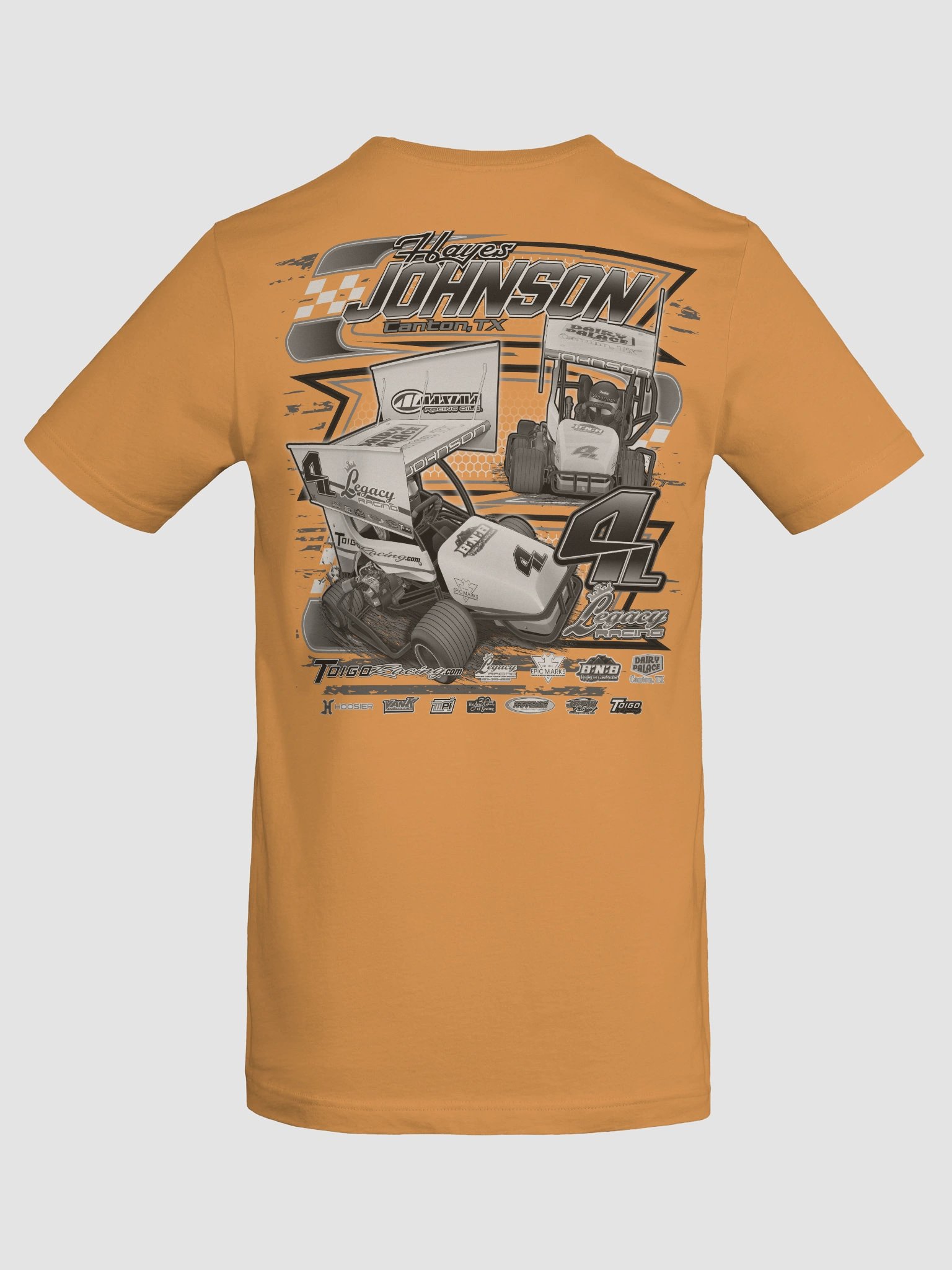 Hayes Johnson 4L Racing Tee W/Black and White Graphic product image (72)