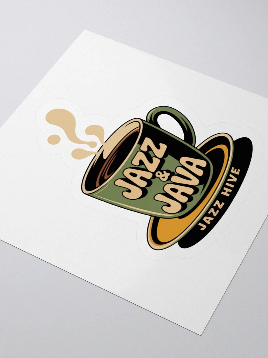 Jazz & Java Vinyl Coffee Sticker - Jazz Hive Music Lover Decal product image (8)