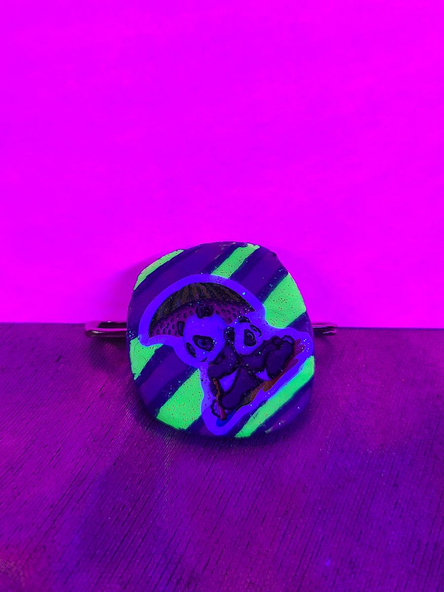 Panda Lisa Frank Bottle Cap Pin product image (3)