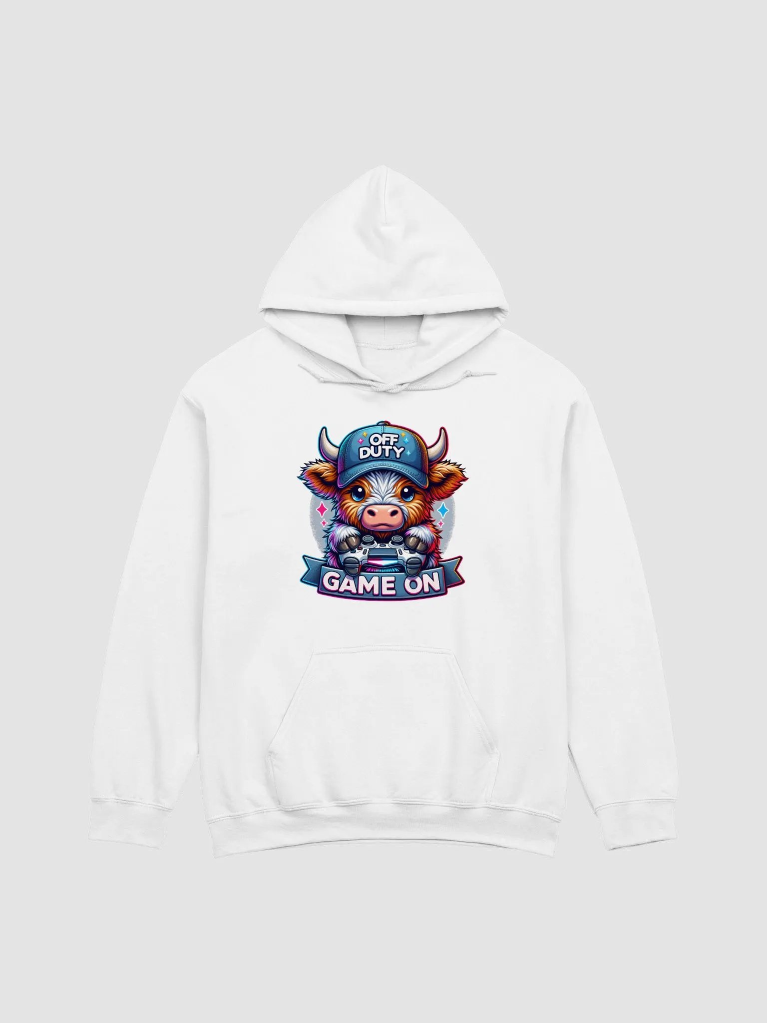 Highland Cow Off Duty Gamer Hoodie product image (9)