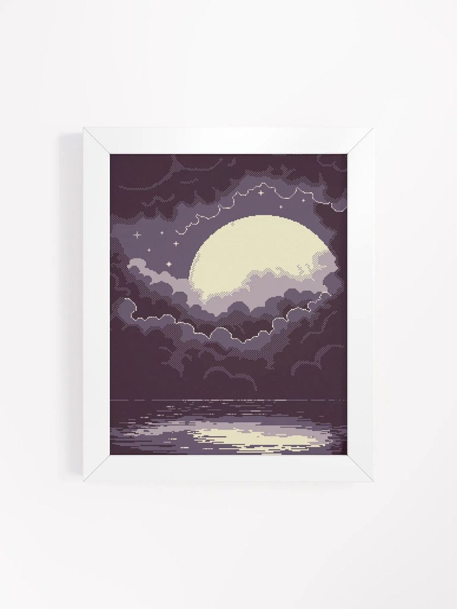 2-Bit Moon Pixel Art product image (1)