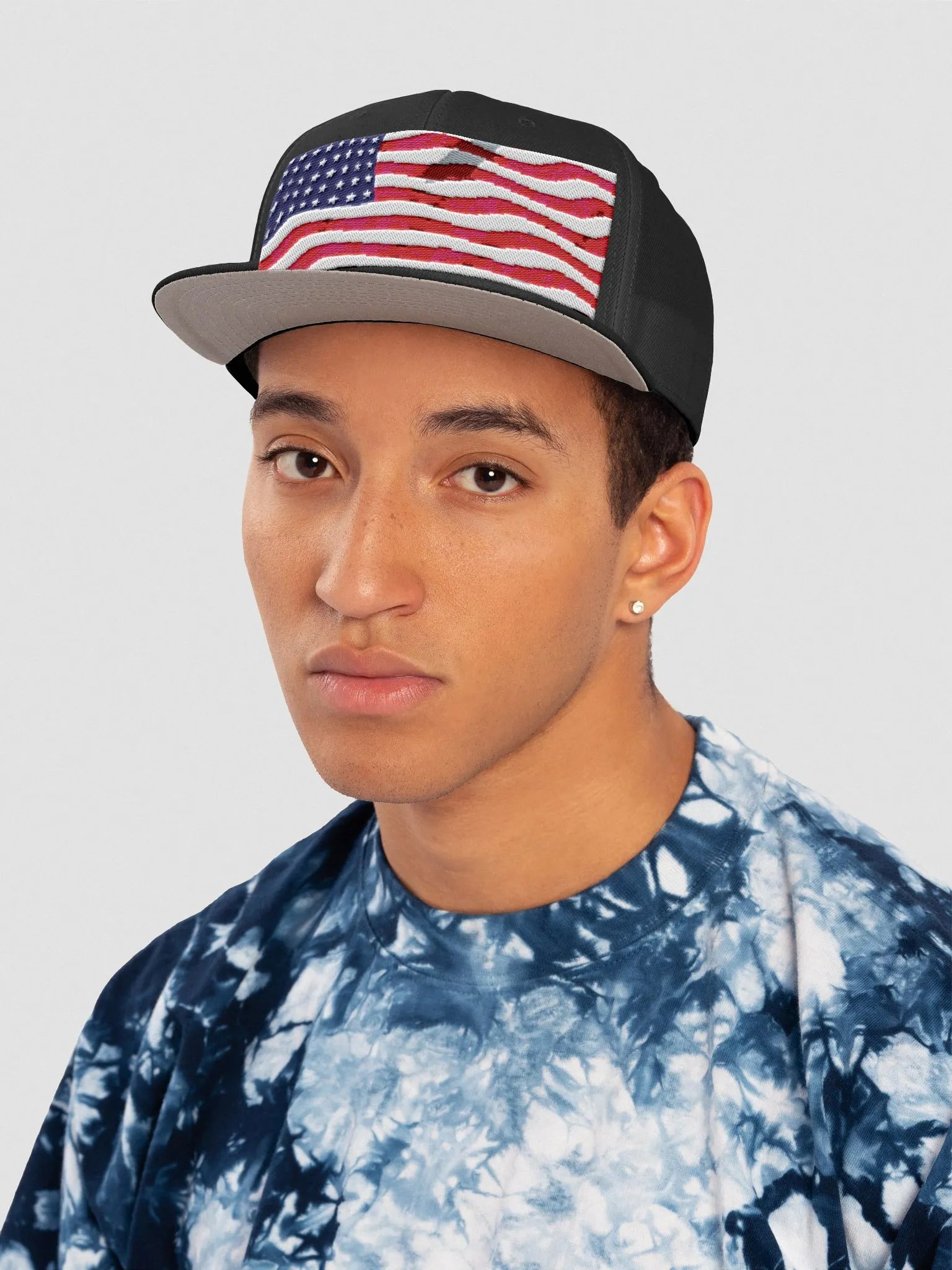 Pixel Patriot Snapback Cap product image (6)