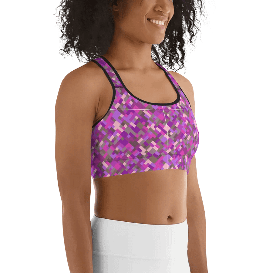 Colorful Mosaic Pattern Sports Bra - v5 product image (5)