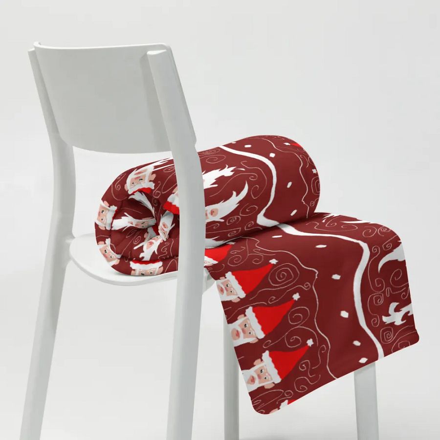 Bearded Santa Pattern Throw Blanket product image (20)