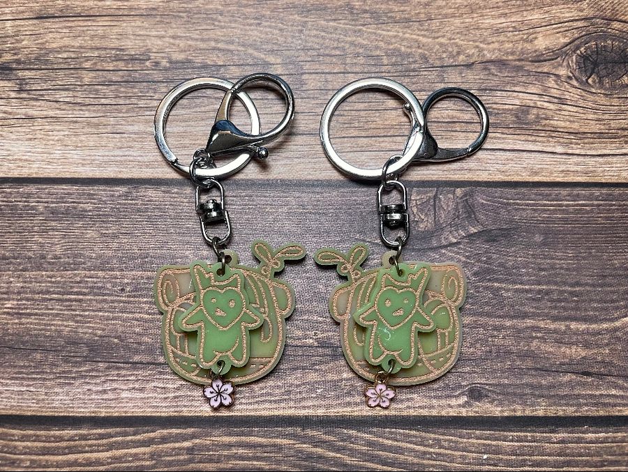 TOTK Inspired Korok Backpack Keychain product image (1)