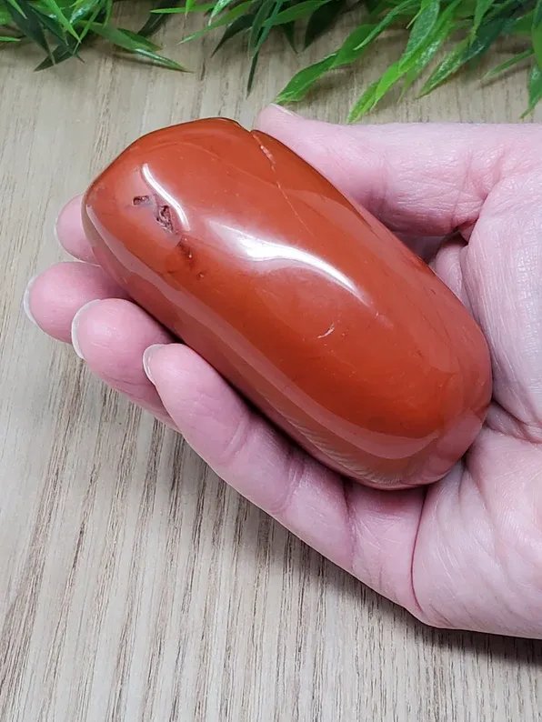 Red Jasper Palm Stone (Stone G) – Grounding Crystal for Strength & Stability | One-of-a-Kind Healing Stone product image (4)