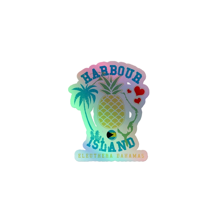 Harbour Island Eleuthera Bahamas Sticker Holographic : It's Better In The Bahamas Flag : Pineapple product image (3)