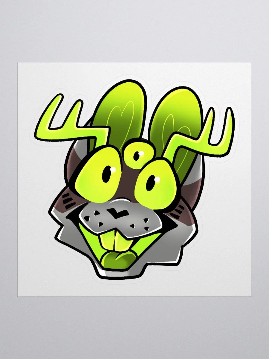 Radioactive Cryptid Smile Sticker product image (1)