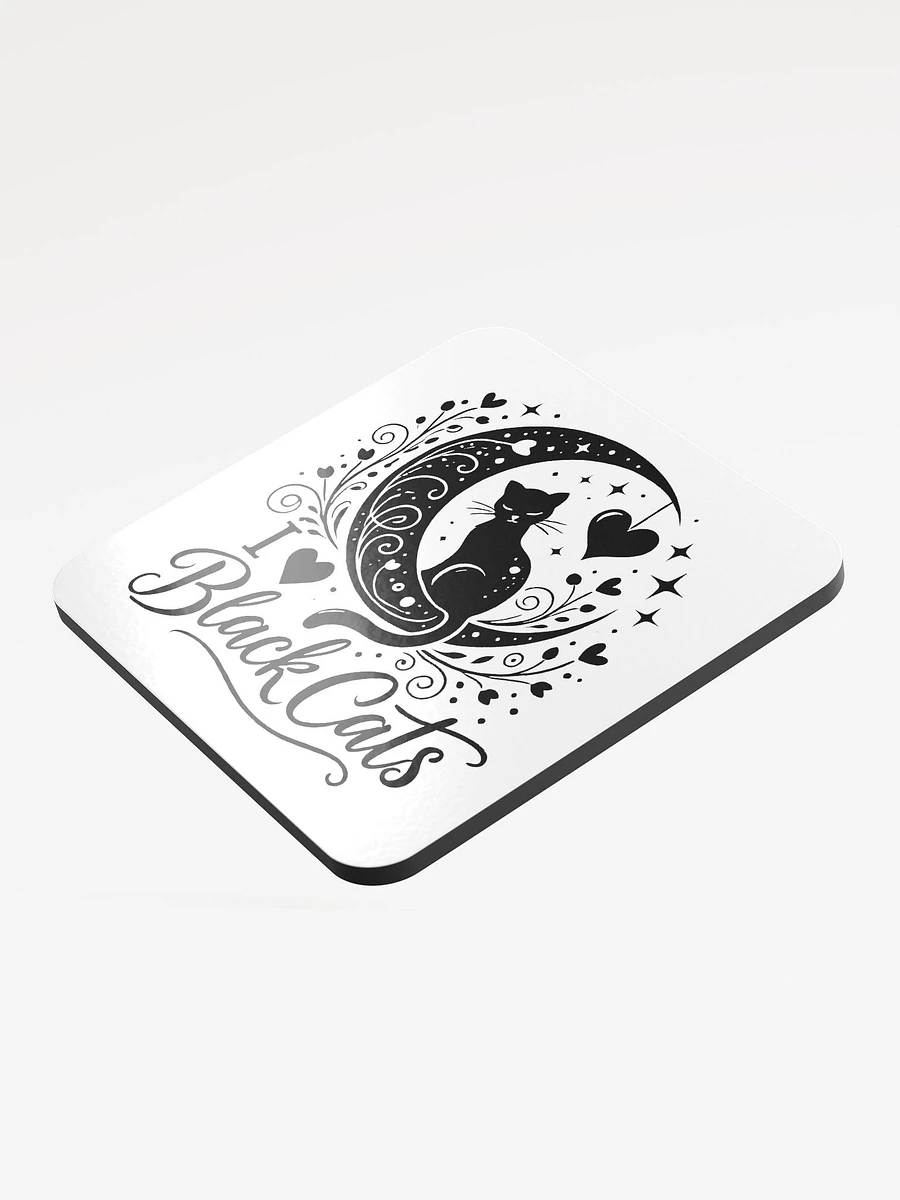 I Love Black Cats Coaster product image (3)