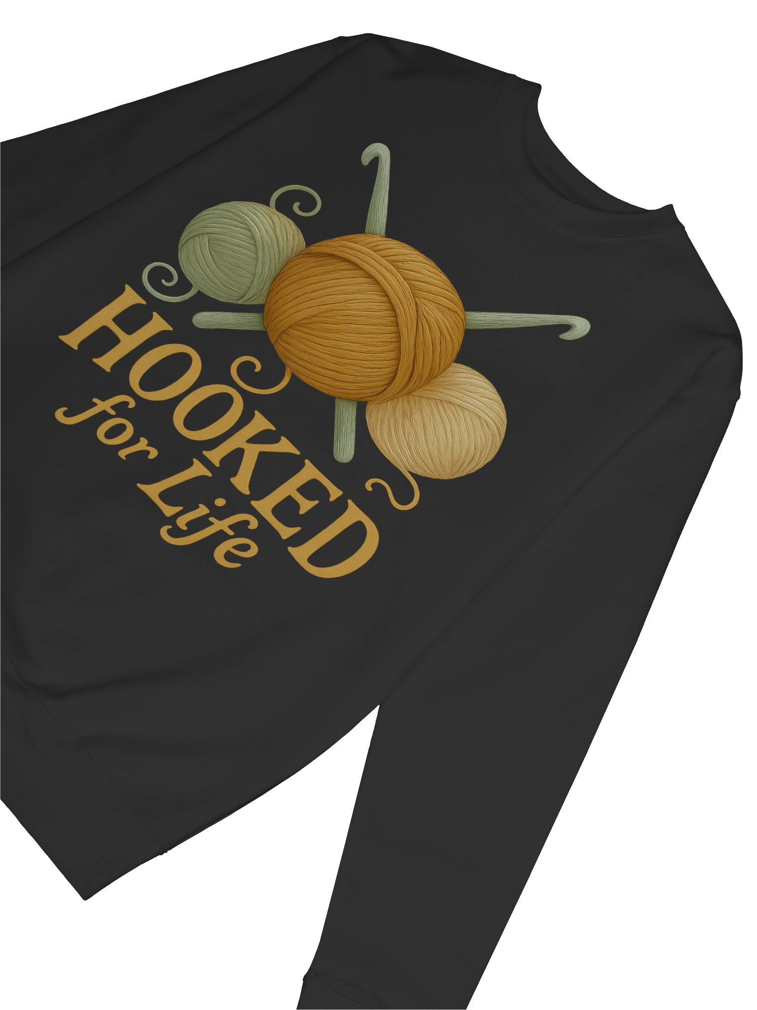 Hooked for Life Sweatshirt - Funny Crochet Shirt Gift for Knitters & Yarn Lovers product image (24)