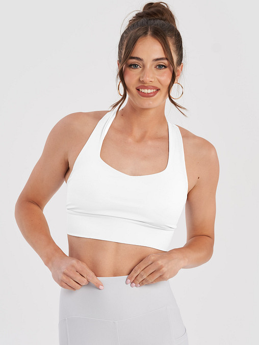 Photo showing All-Over Print Recycled Longline Sports Bra