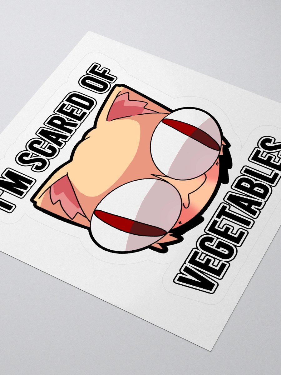 Neco Arc - I'm Scared of Vegetables (kisscut sticker) product image (3)