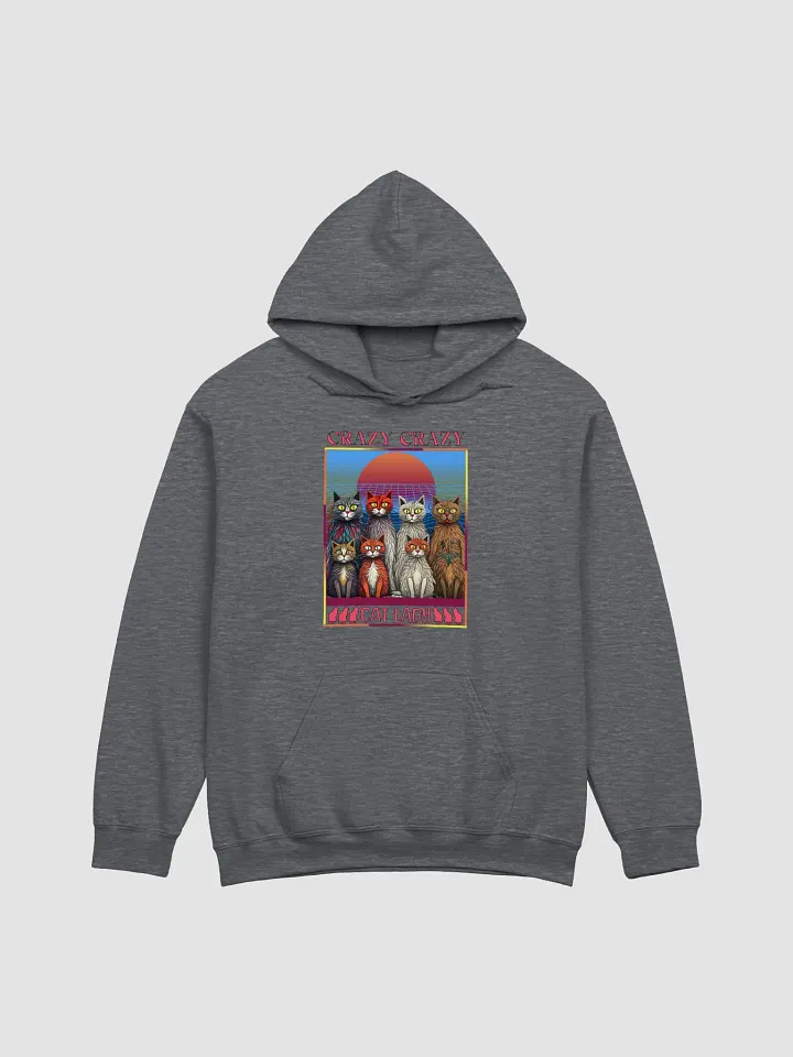 Crazy Crazy Cat Lady Grid Hoodie product image (3)