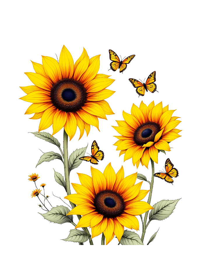 20 Sunflower and Butterfly Clipart, Digital Download, Floral Wall Art, Wedding Invitations, Scrapbooking, Card Making, Printable Decor product image (1)